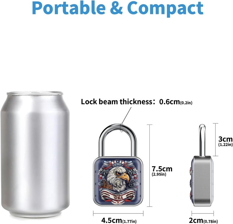 SURPN Combination Lock, Combination Lock for Locker, Locker Lock & Gym Locker Lock - High Security, Easy to Use for Gym, School, Travel, Outdoor (Freedom) - Image 5
